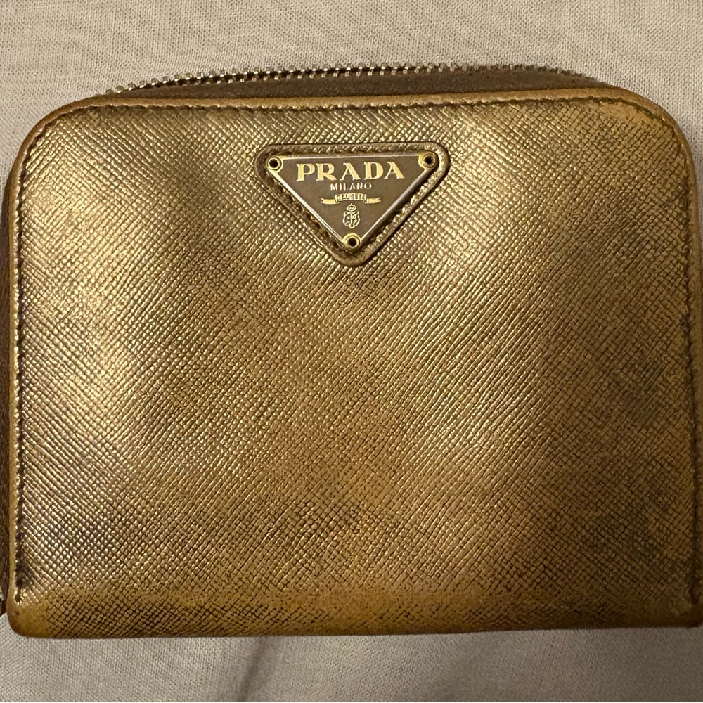 Prada Metallic Gold Wallet